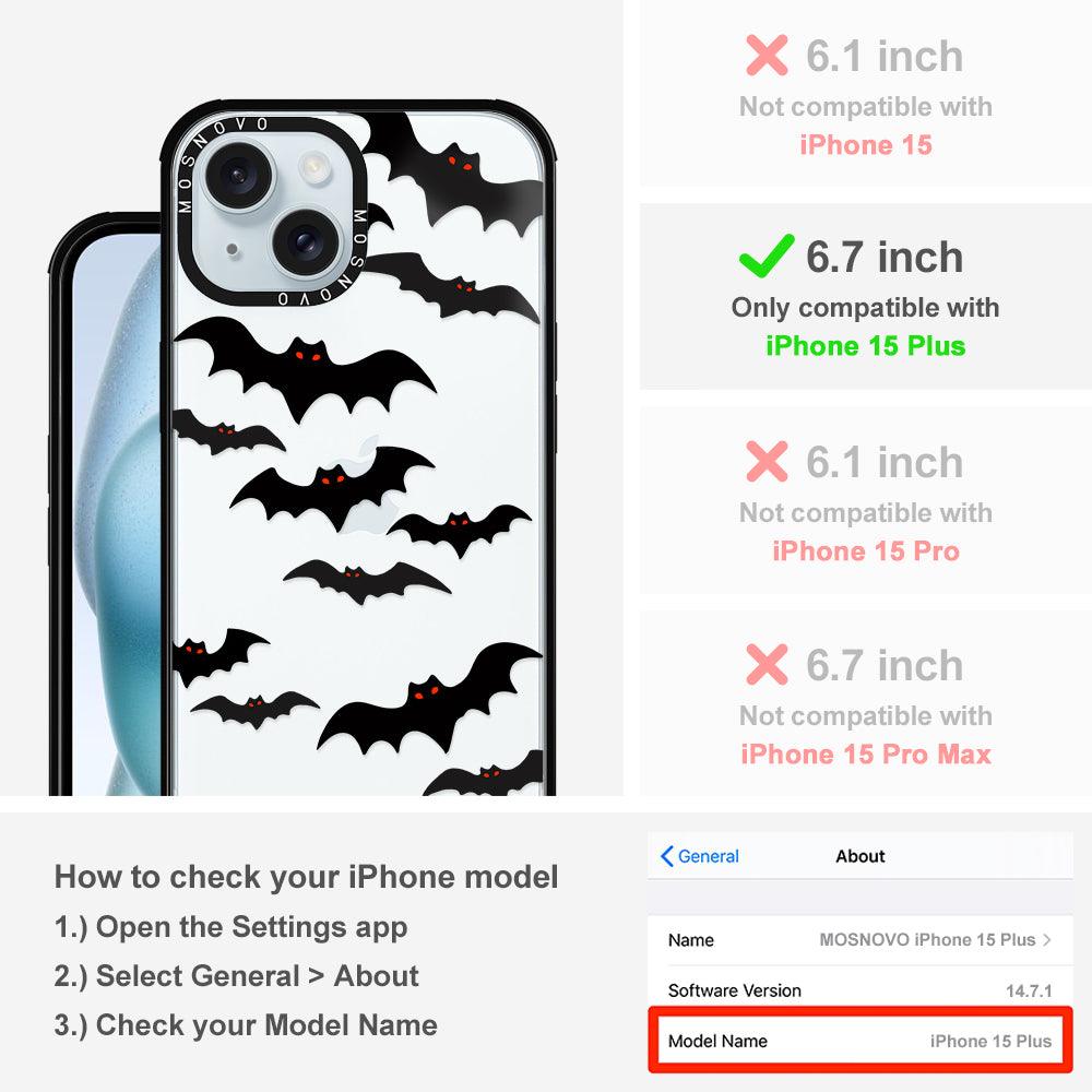 Evil Bat Phone Case - iPhone 15 Plus Case - MOSNOVO