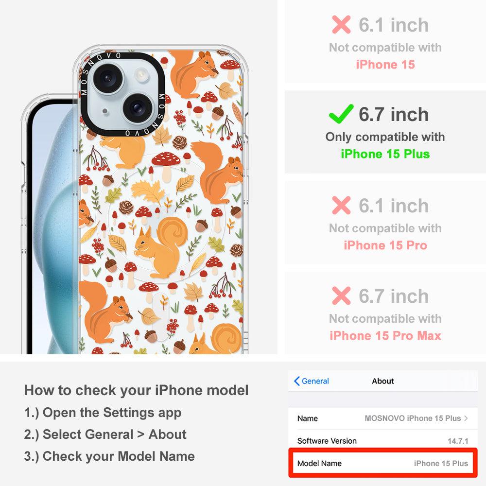 Autumn Squirrel Phone Case - iPhone 15 Plus Case - MOSNOVO