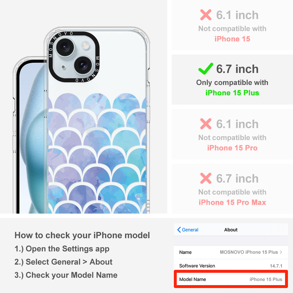 Mermaid Scales Phone Case - iPhone 15 Plus Case - MOSNOVO