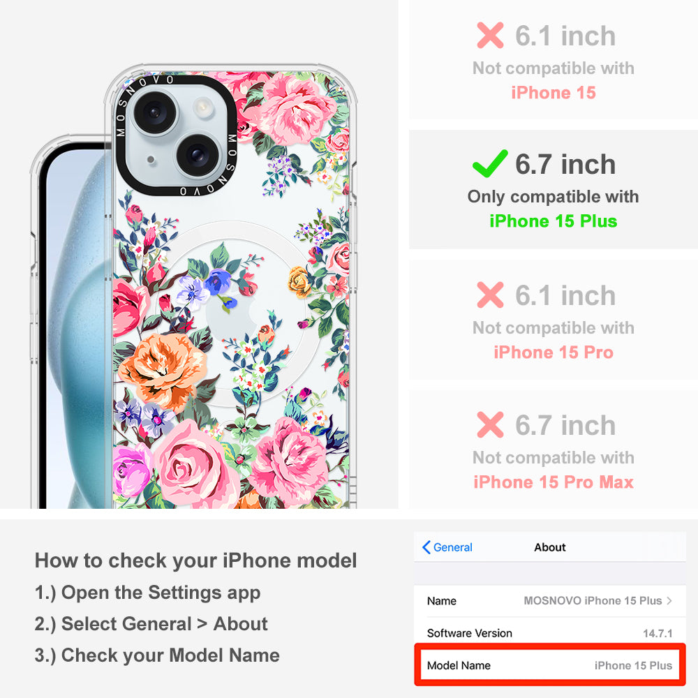 Flower Garden Phone Case - iPhone 15 Plus Case - MOSNOVO