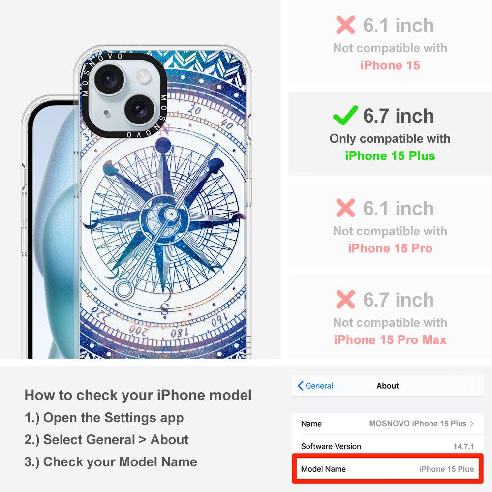 Galaxy Compass Phone Case - iPhone 15 Plus Case - MOSNOVO