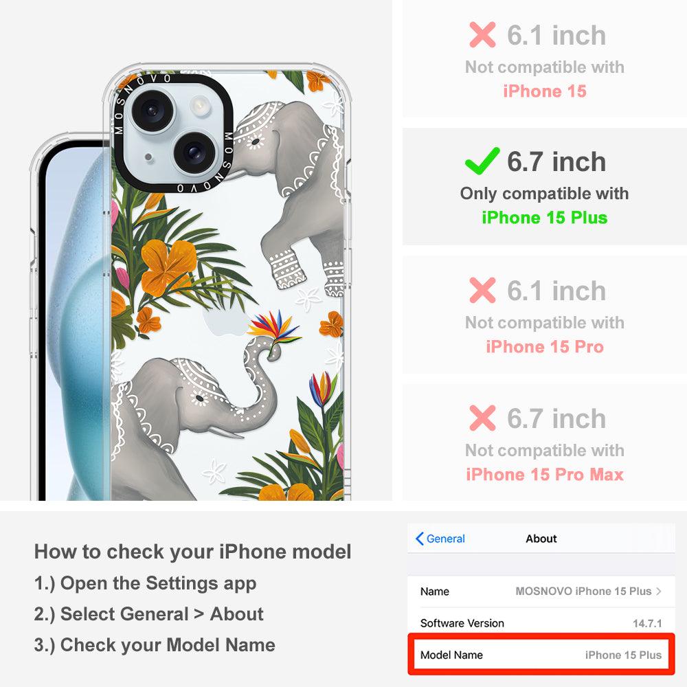 Elephant Phone Case - iPhone 15 Plus Case - MOSNOVO