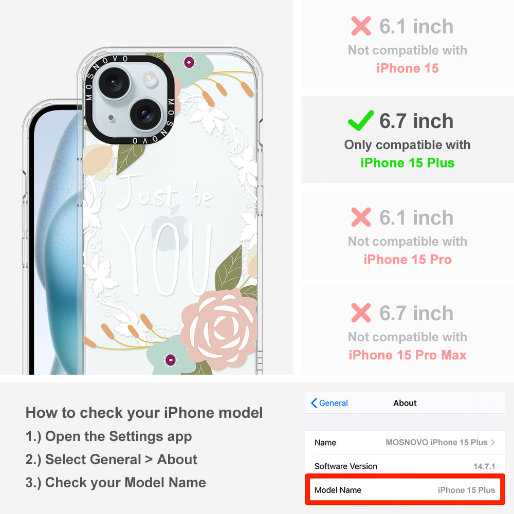 Just Be You Phone Case - iPhone 15 Plus Case - MOSNOVO