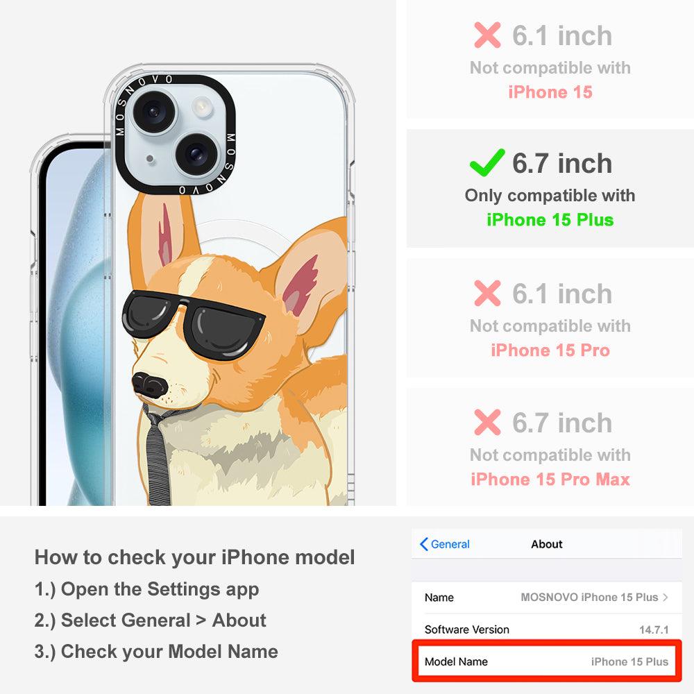 Fluffy Corgi Phone Case - iPhone 15 Plus Case - MOSNOVO