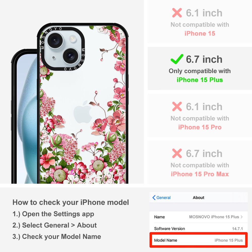 Blooms Phone Case - iPhone 15 Plus Case - MOSNOVO