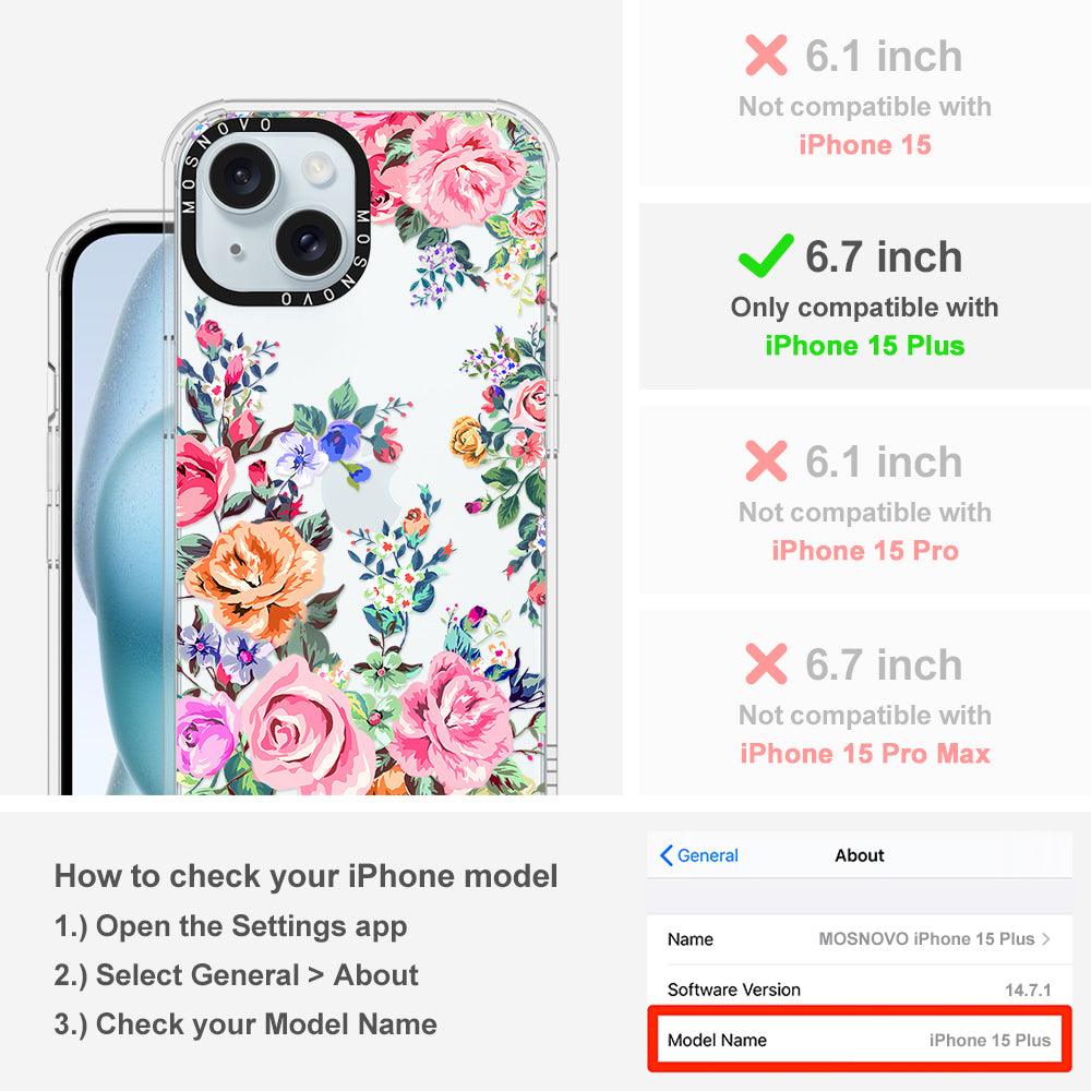 Flower Garden Phone Case - iPhone 15 Plus Case - MOSNOVO