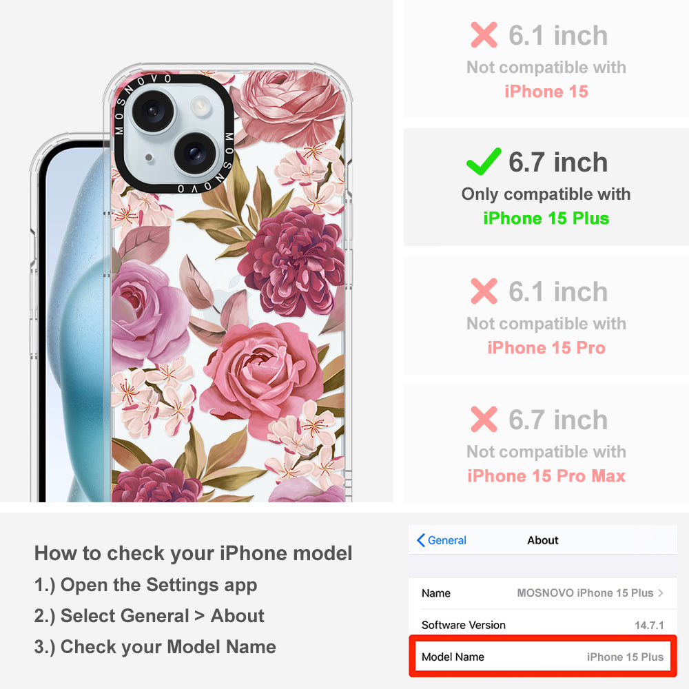 Blossom Flowe Floral Phone Case - iPhone 15 Plus Case - MOSNOVO