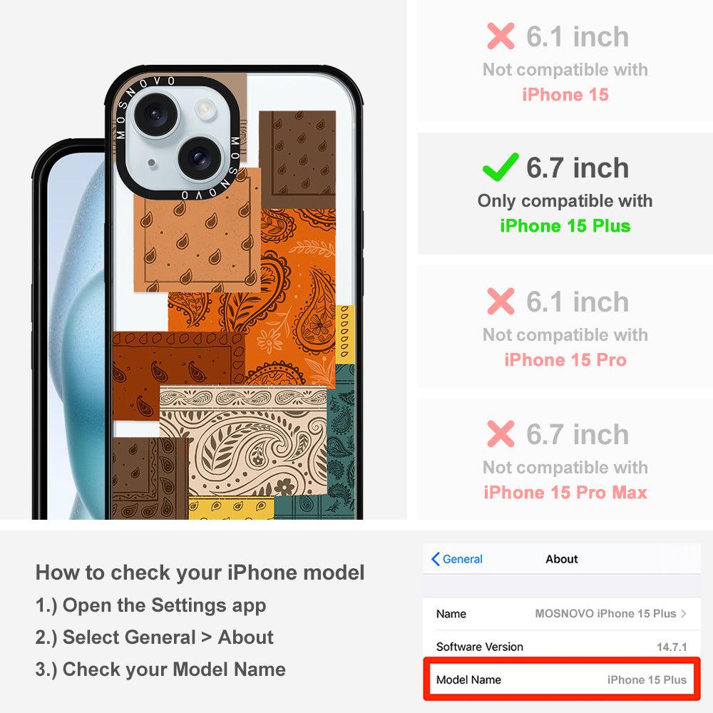 Vintage Paisley Phone Case - iPhone 15 Plus Case - MOSNOVO