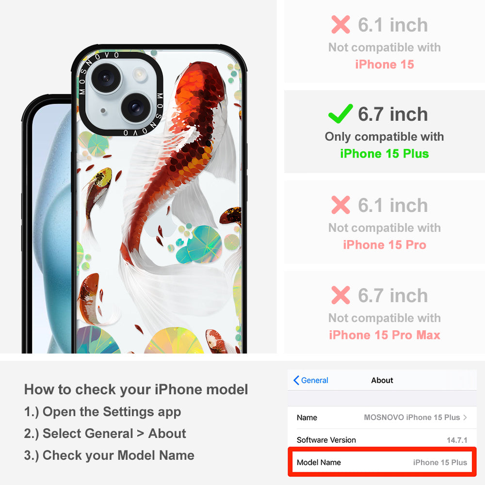 Koi Art Phone Case - iPhone 15 Plus Case - MOSNOVO