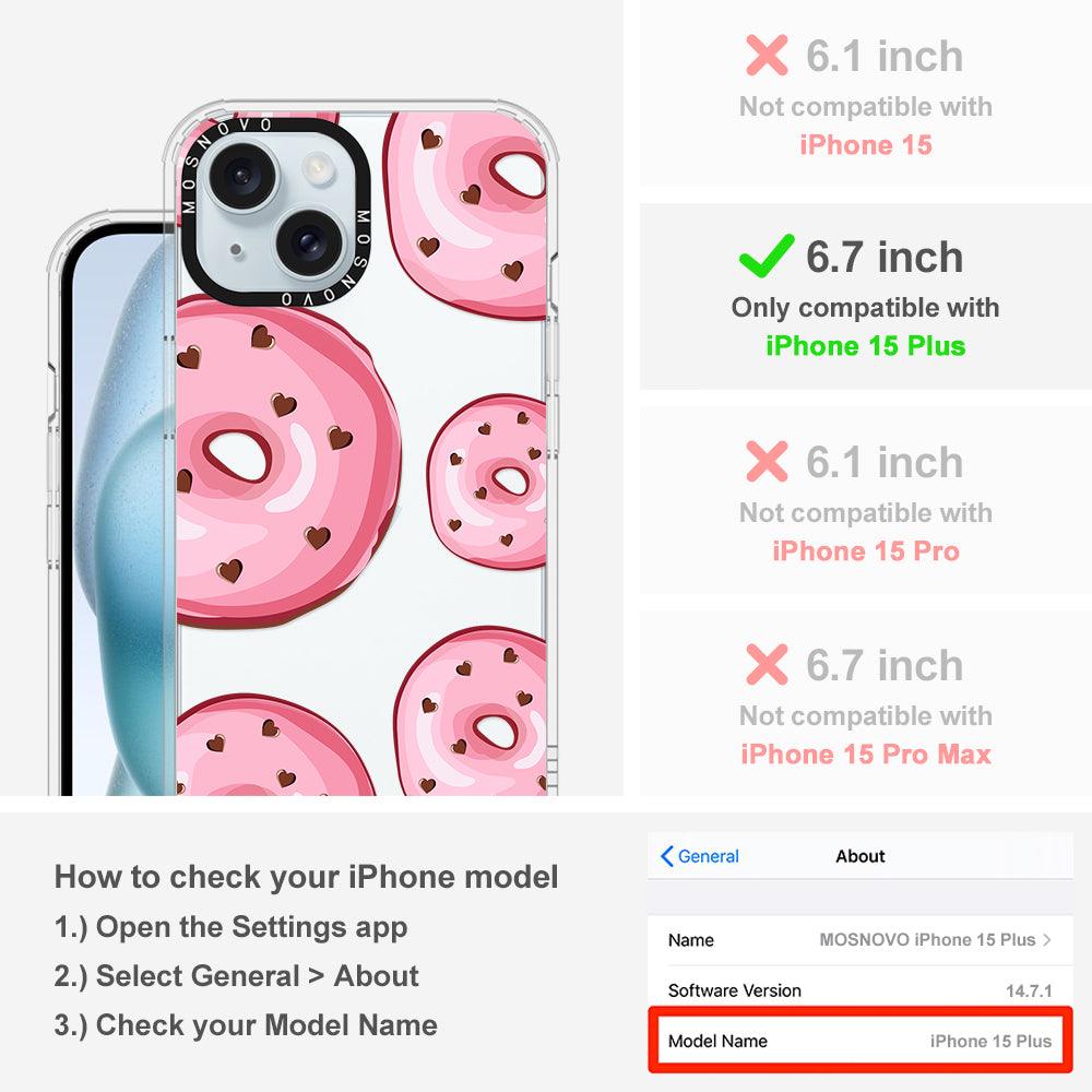 Pink Donuts Phone Case - iPhone 15 Plus Case - MOSNOVO