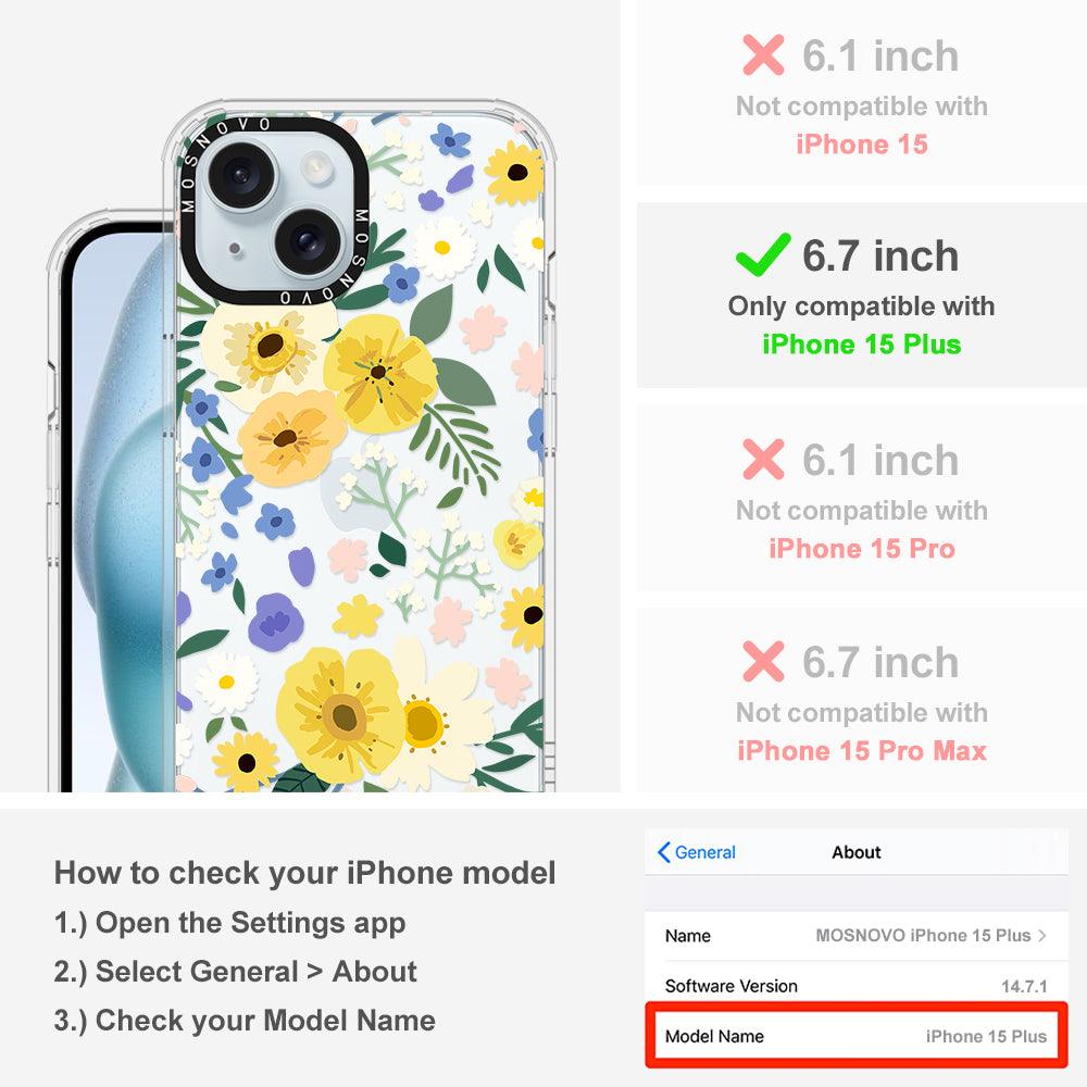 Spring Wild Floral Phone Case - iPhone 15 Plus Case - MOSNOVO