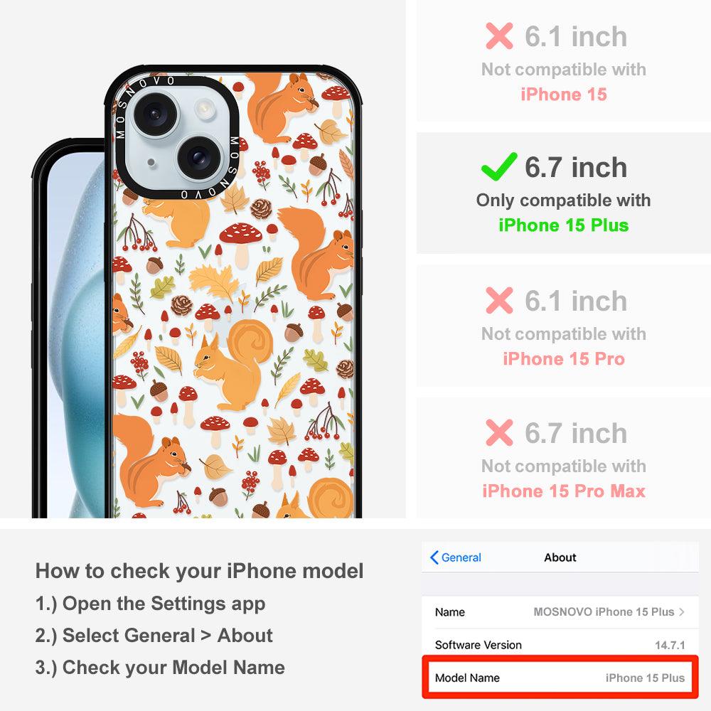 Autumn Squirrel Phone Case - iPhone 15 Plus Case - MOSNOVO