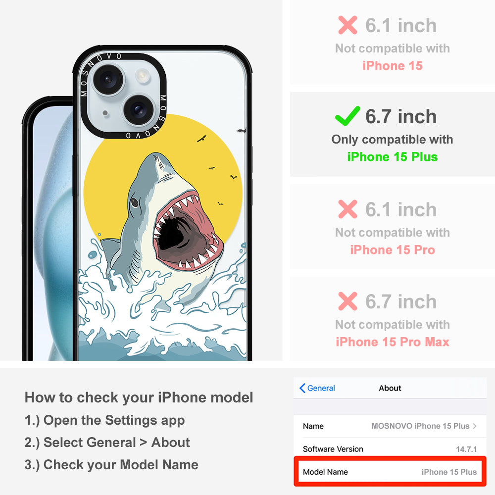 Shark Phone Case - iPhone 15 Plus Case - MOSNOVO