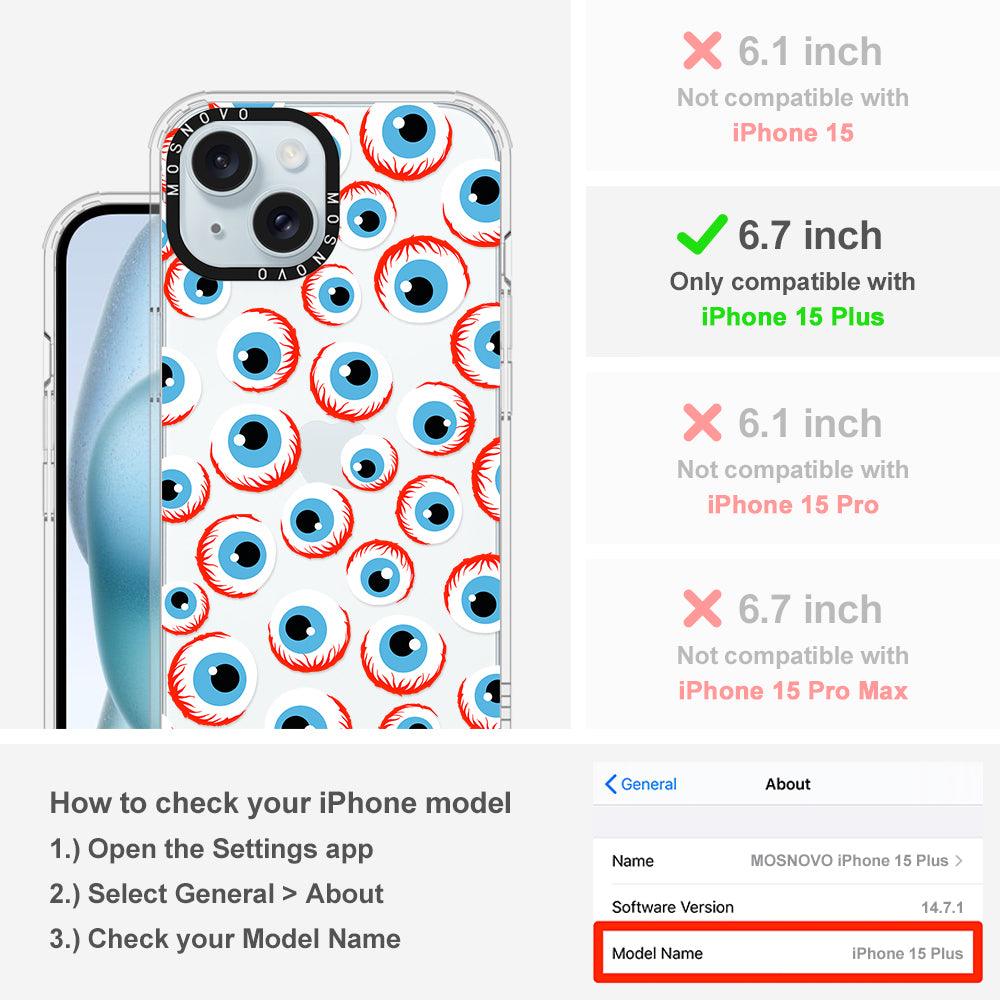 Scary Eyeball Phone Case - iPhone 15 Plus Case - MOSNOVO