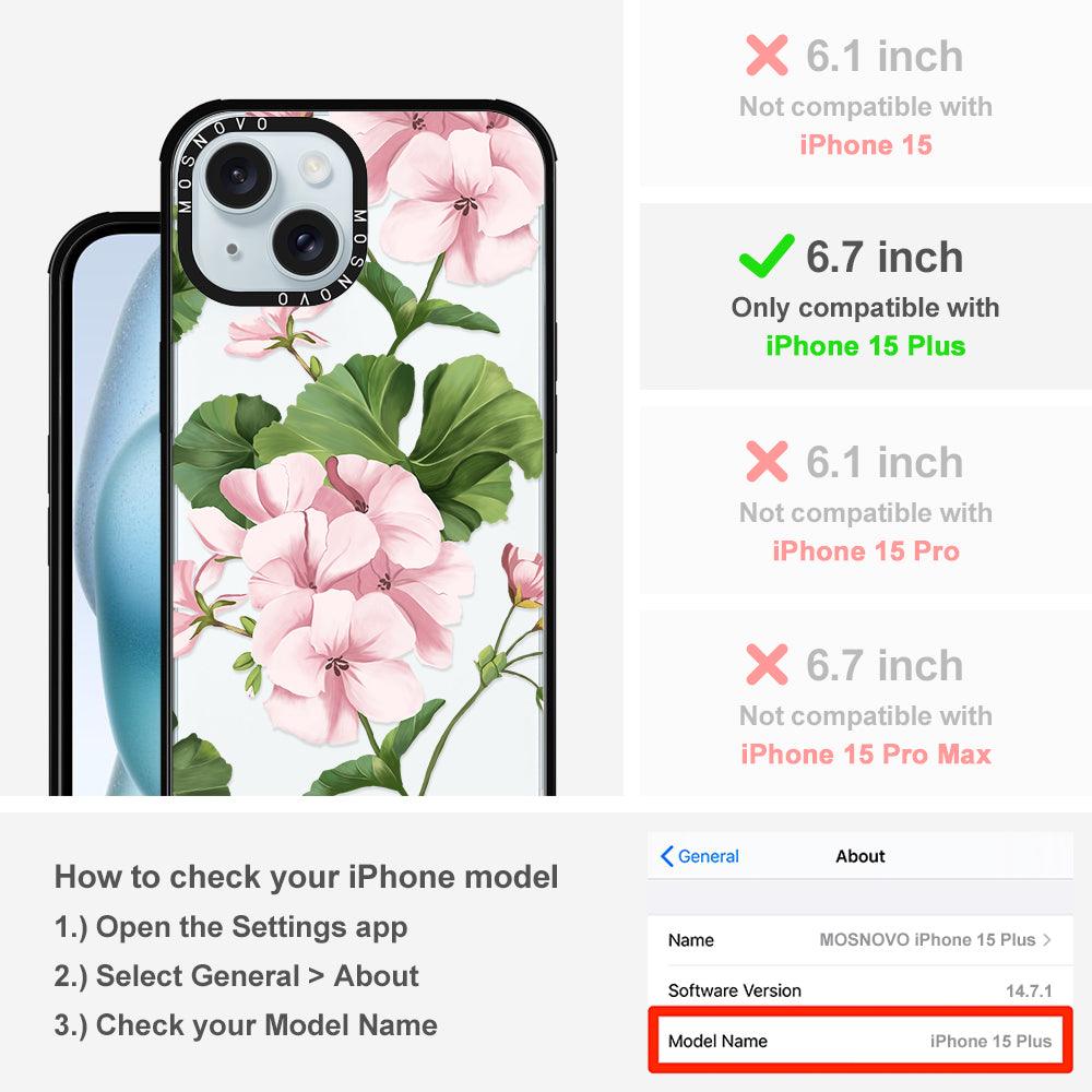Geranium Phone Case - iPhone 15 Plus Case - MOSNOVO