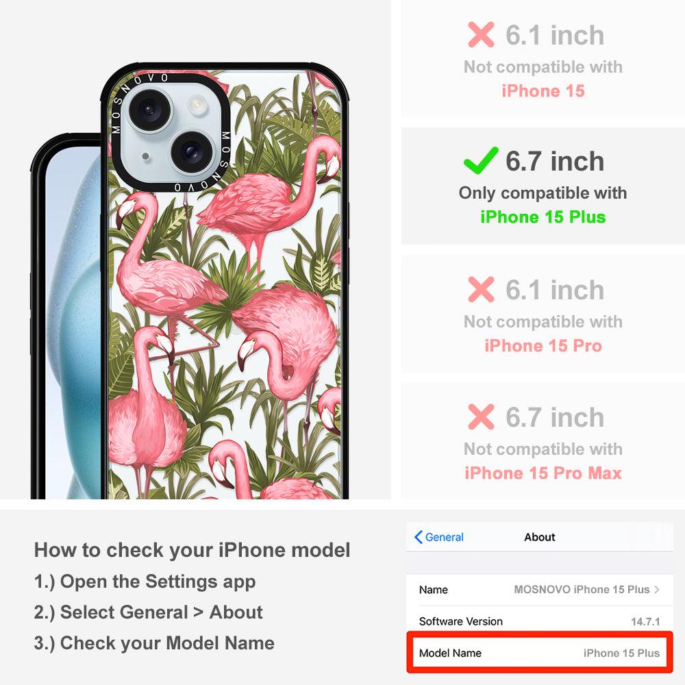 Jungle Flamingo Phone Case - iPhone 15 Plus Case - MOSNOVO