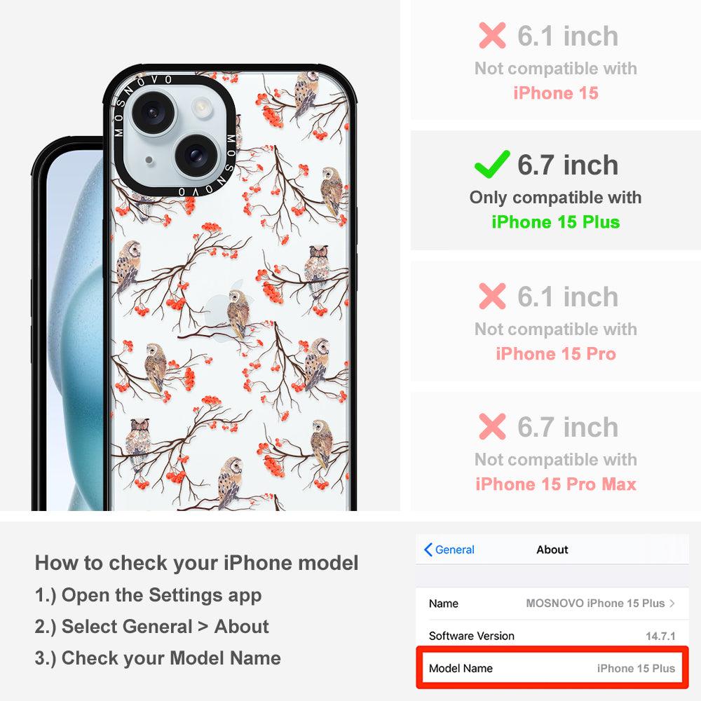 Owl Phone Case - iPhone 15 Plus Case - MOSNOVO