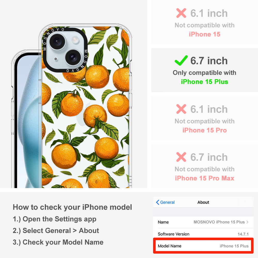 Tangerine Phone Case - iPhone 15 Plus Case - MOSNOVO