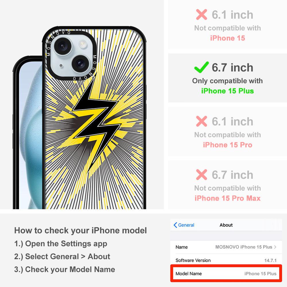 Lightning Bolt Phone Case - iPhone 15 Plus Case - MOSNOVO