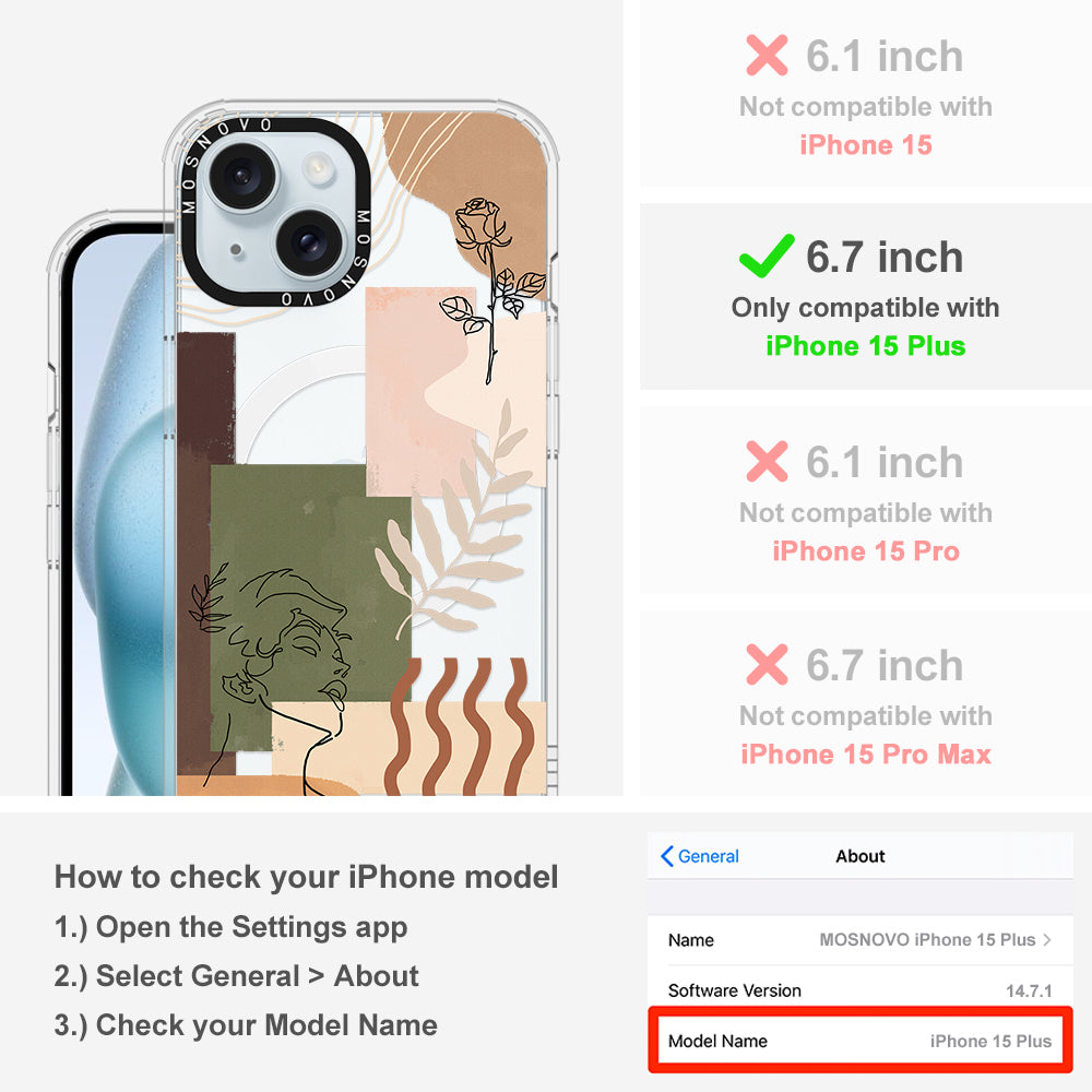 Modern Art Phone Case - iPhone 15 Plus Case - MOSNOVO