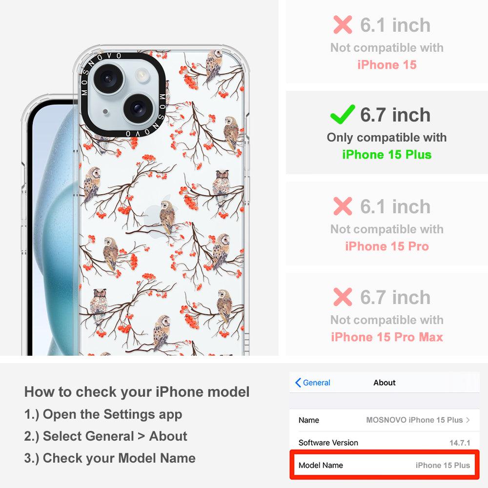 Owl Phone Case - iPhone 15 Plus Case - MOSNOVO