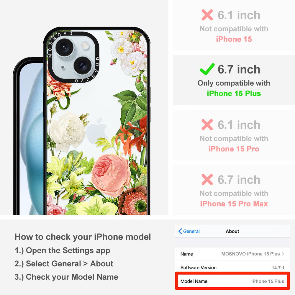 Botanical Garden Phone Case - iPhone 15 Plus Case - MOSNOVO