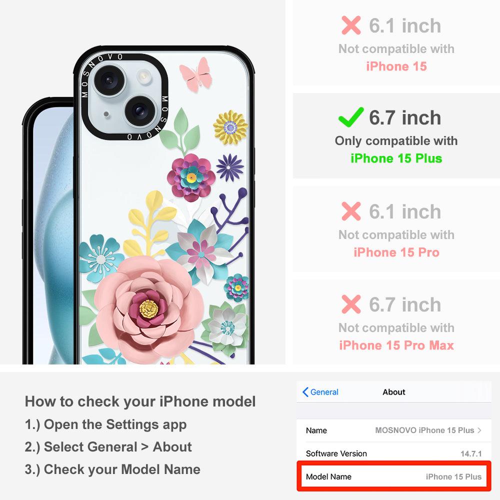 3D Floral Phone Case - iPhone 15 Plus Case - MOSNOVO
