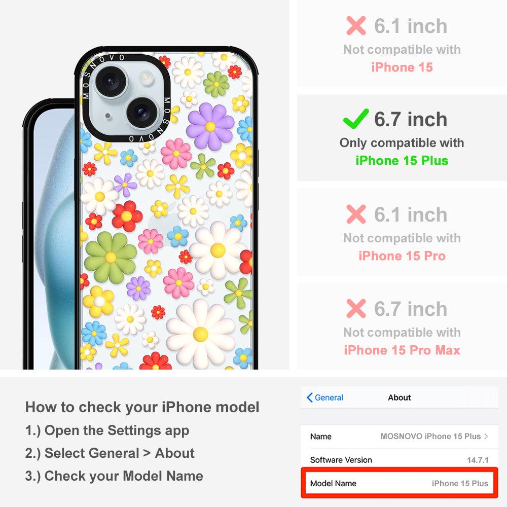 3D Flowers Phone Case - iPhone 15 Plus Case - MOSNOVO