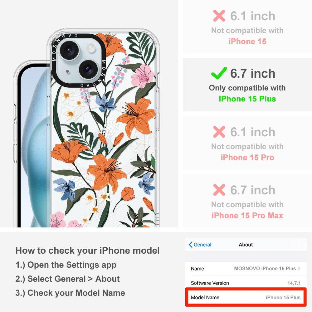 Lily Garden Phone Case - iPhone 15 Plus Case - MOSNOVO