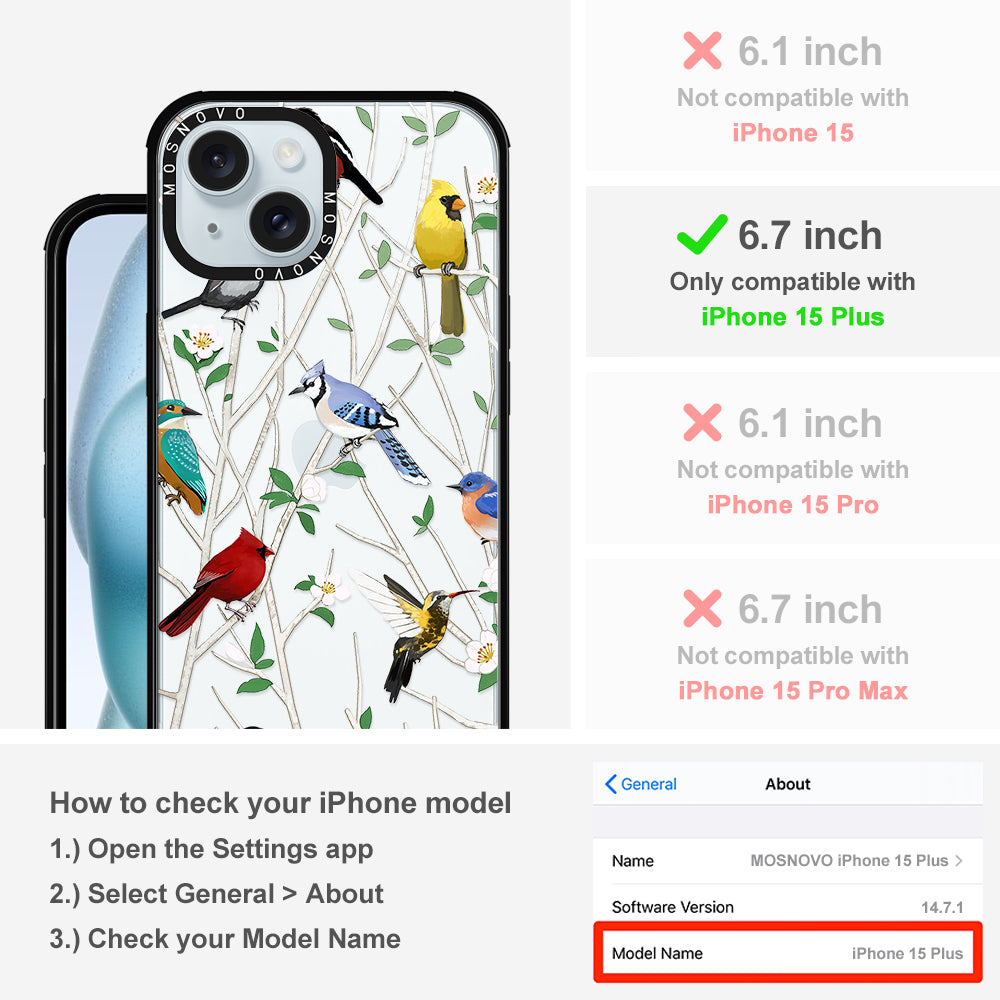 Wild Bird Phone Case - iPhone 15 Plus Case - MOSNOVO