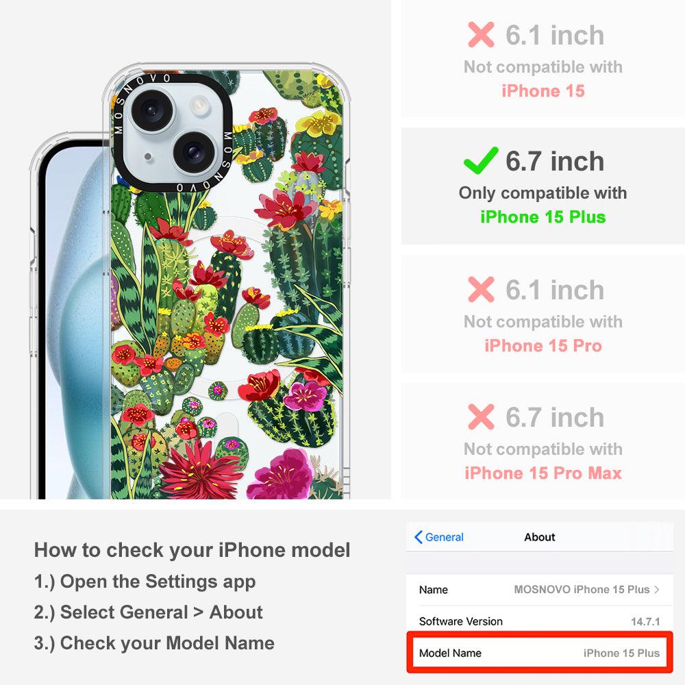 Cactus Garden Phone Case - iPhone 15 Plus Case - MOSNOVO