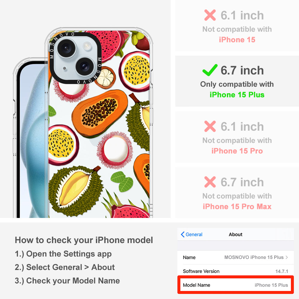 Tropical Fruit Phone Case - iPhone 15 Plus Case - MOSNOVO