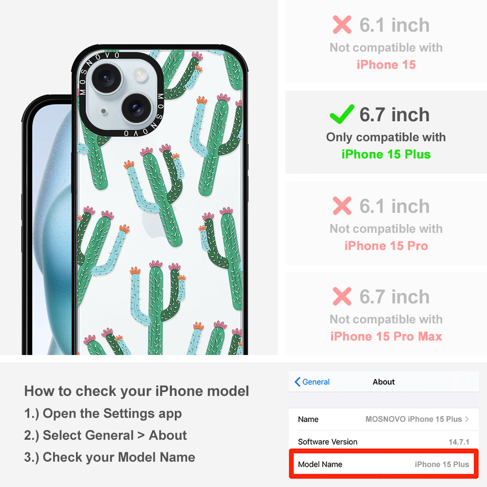 Cactus Phone Case - iPhone 15 Plus Case - MOSNOVO