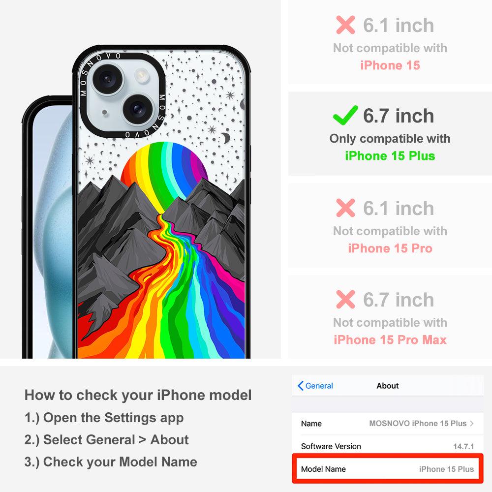 Rainbow Landscape Phone Case - iPhone 15 Plus Case - MOSNOVO