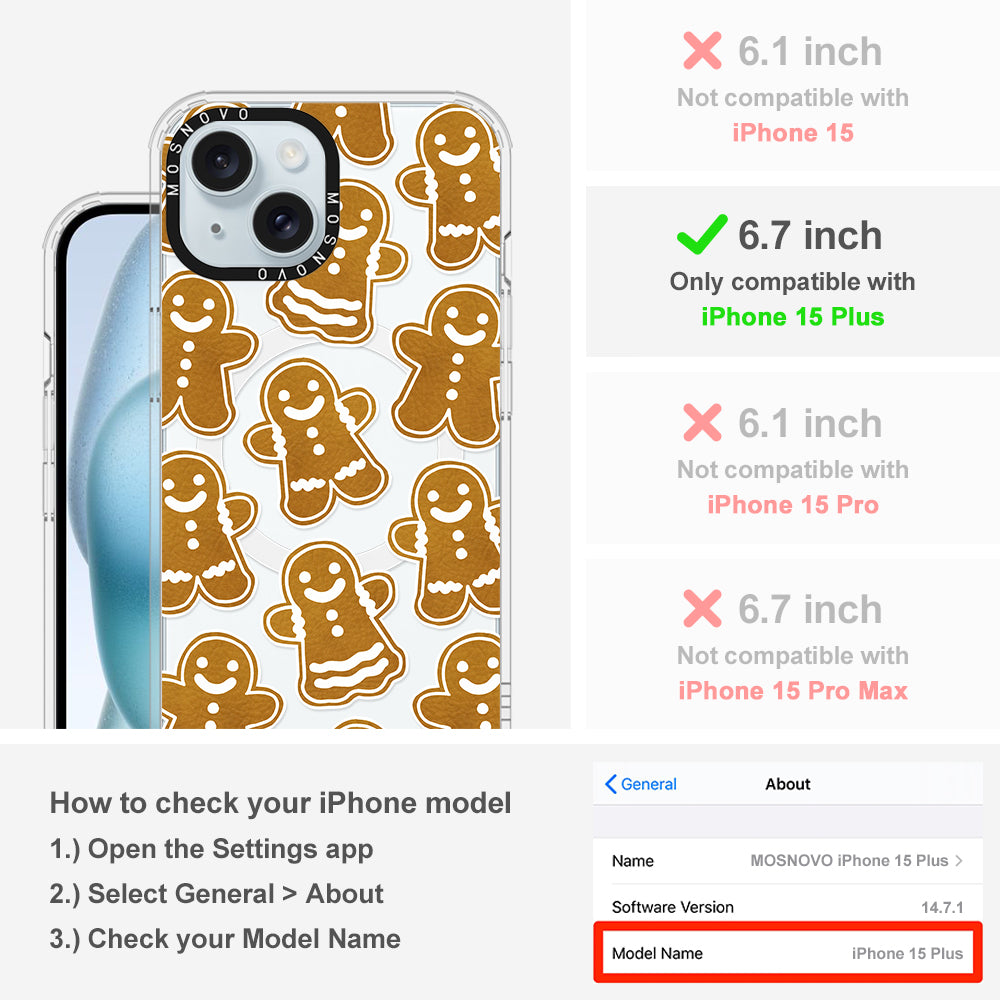 Ginger Breadman Phone Case - iPhone 15 Plus Case - MOSNOVO