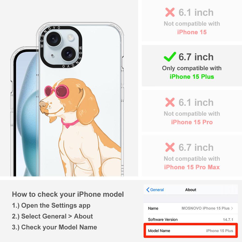 Cute Beagle Phone Case - iPhone 15 Plus Case - MOSNOVO