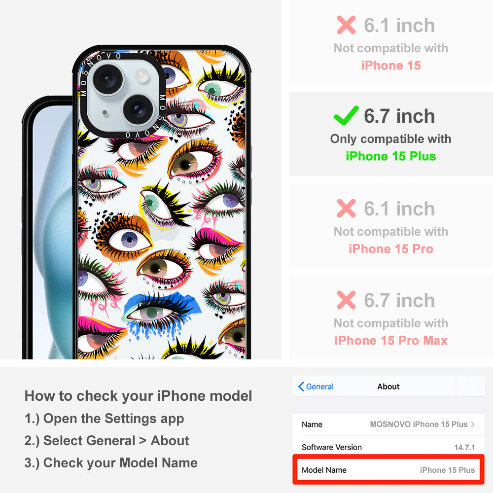 Eyes Phone Case - iPhone 15 Plus Case - MOSNOVO