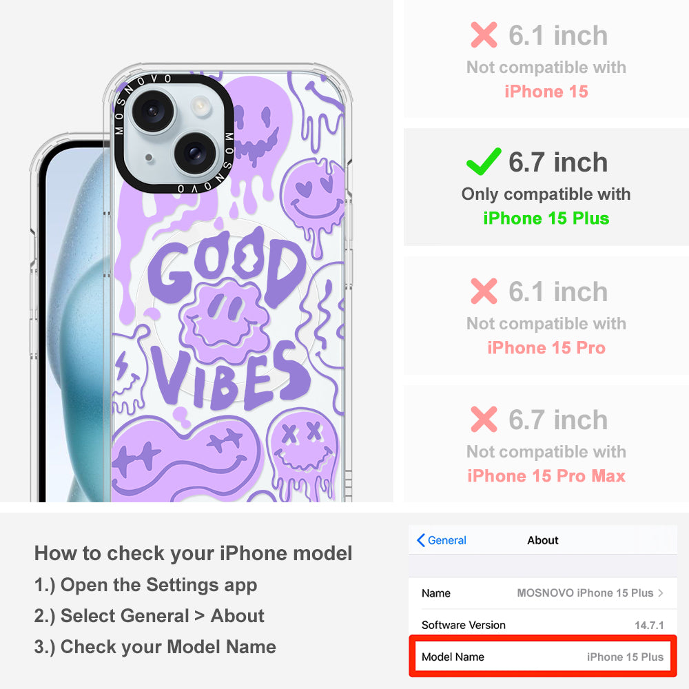 Good Vibes Phone Case - iPhone 15 Plus Case - MOSNOVO