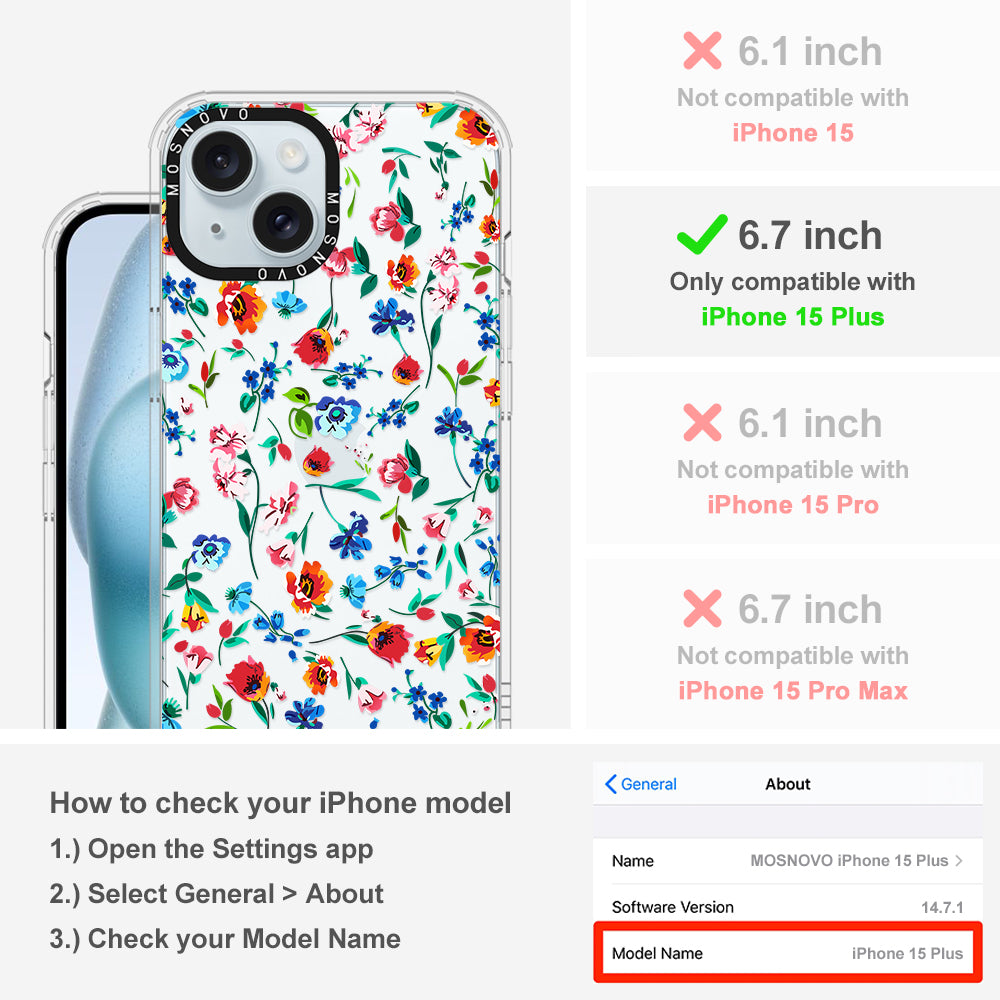 Little Wild Flower Phone Case - iPhone 15 Plus Case - MOSNOVO
