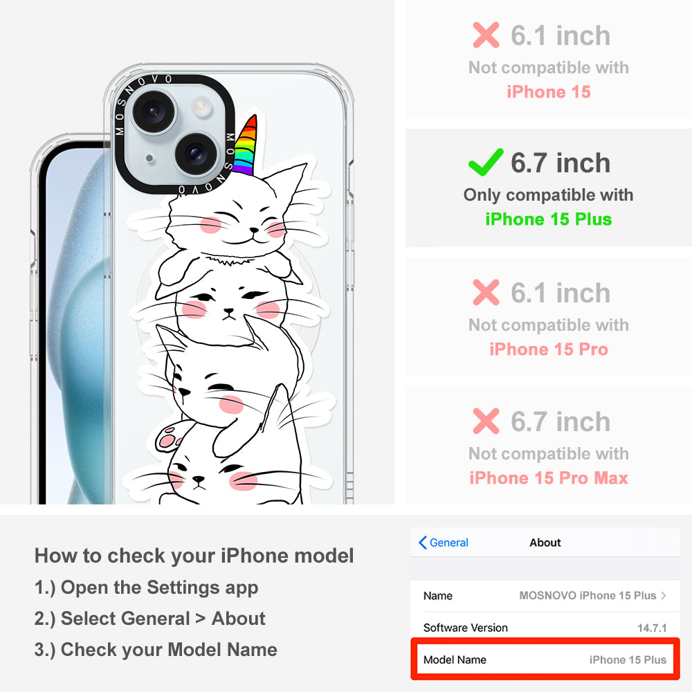 Squishcat Phone Case - iPhone 15 Plus Case - MOSNOVO