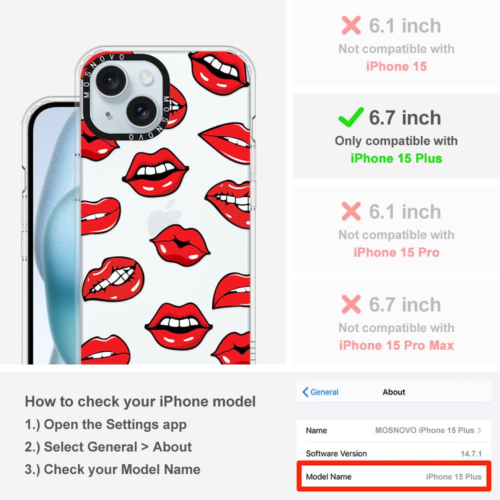 Hot Lips Phone Case - iPhone 15 Plus Case - MOSNOVO