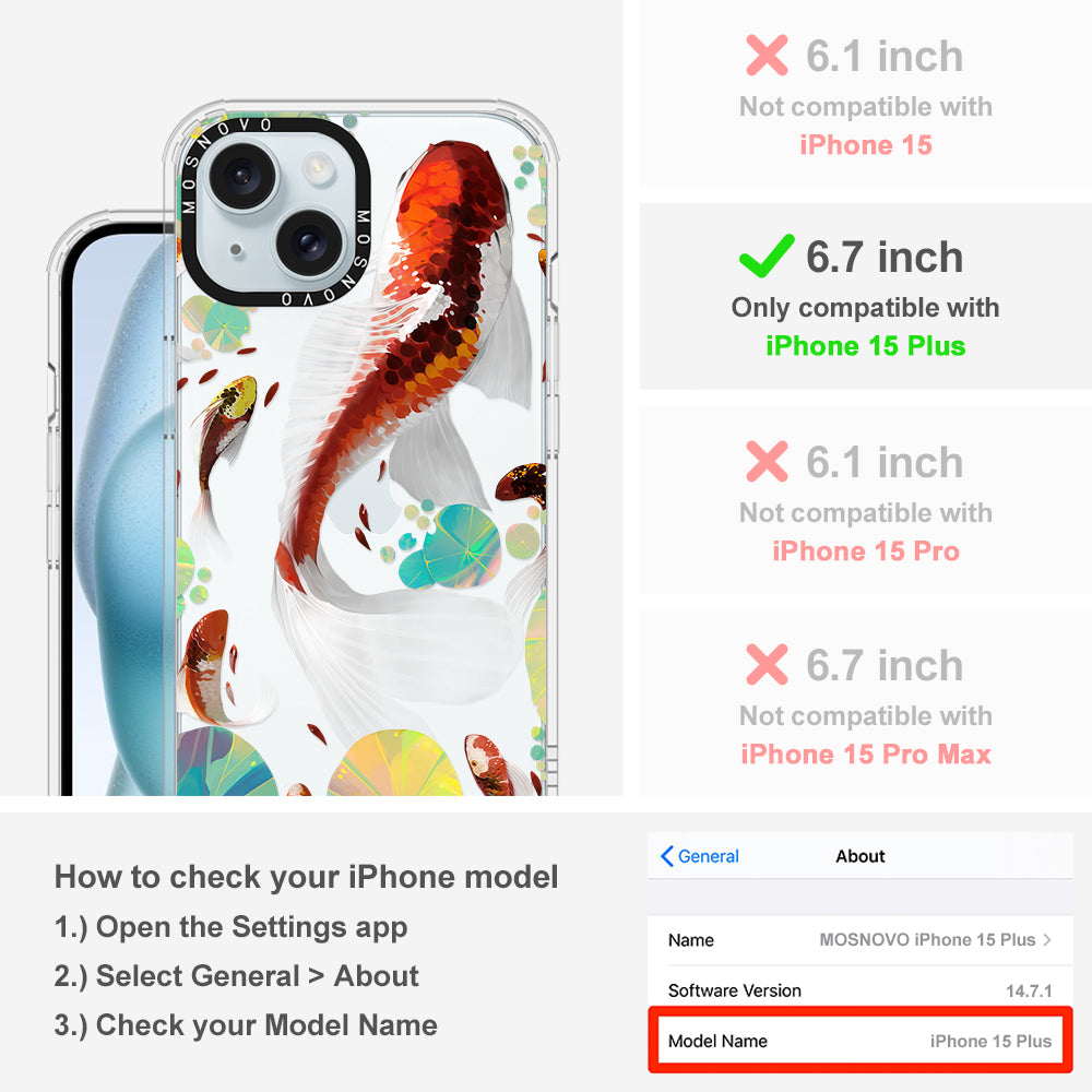 Koi Art Phone Case - iPhone 15 Plus Case - MOSNOVO