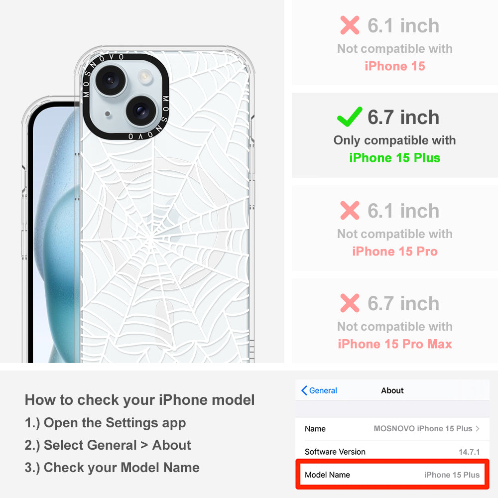 Spider Web Phone Case - iPhone 15 Plus Case - MOSNOVO