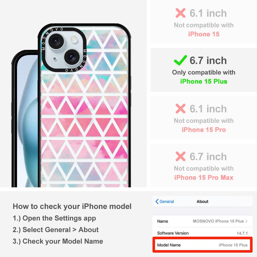 Gradient Triangles Phone Case - iPhone 15 Plus Case - MOSNOVO
