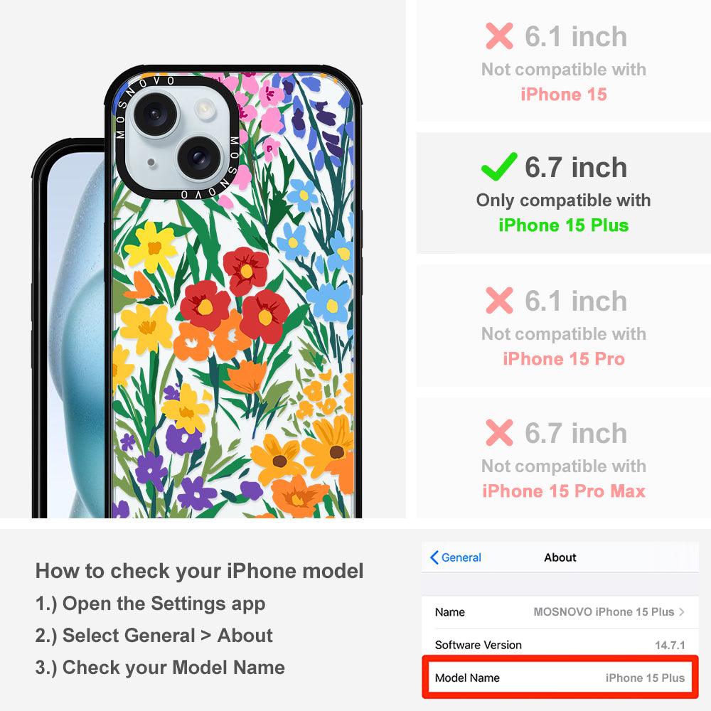 Spring Botanical Flower Floral Phone Case - iPhone 15 Plus Case - MOSNOVO
