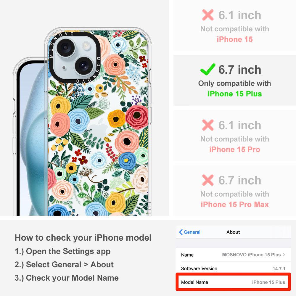 Pastel Perfection Flower Phone Case - iPhone 15 Plus Case - MOSNOVO