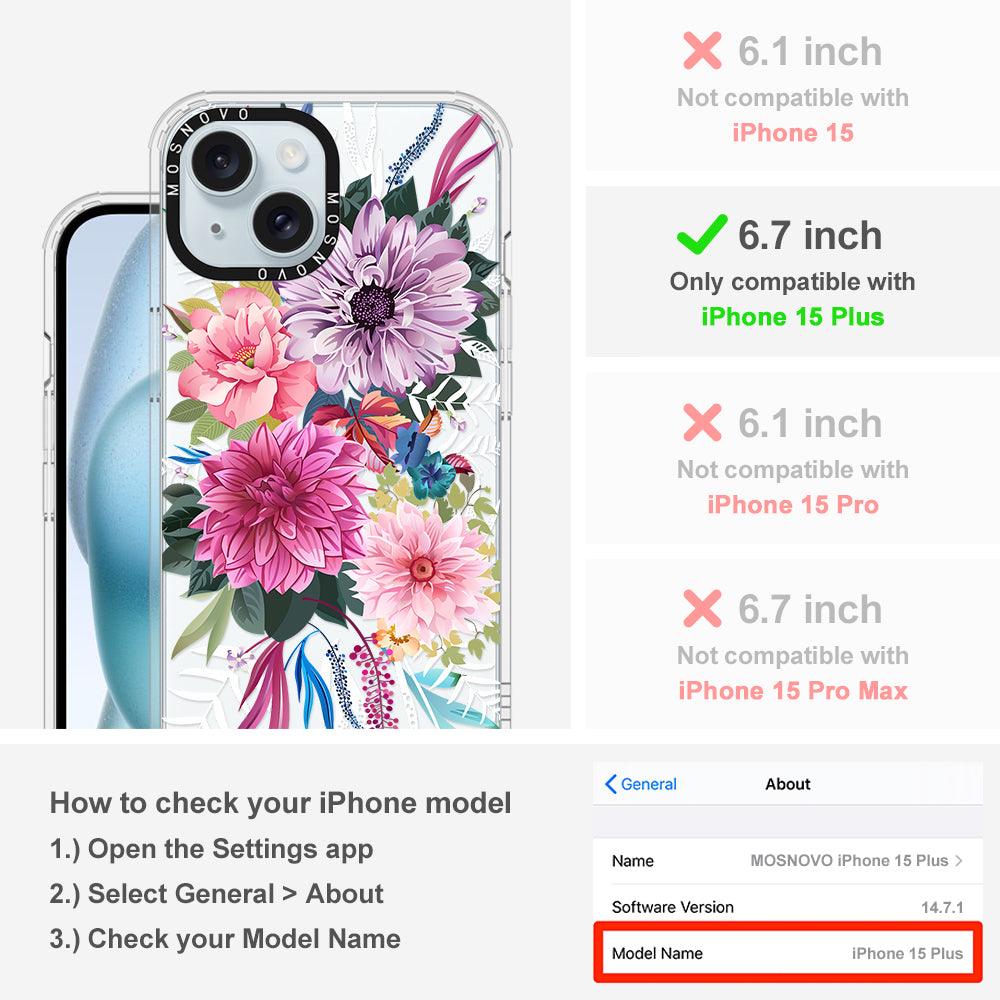 Dahlia Bloom Phone Case - iPhone 15 Plus Case - MOSNOVO
