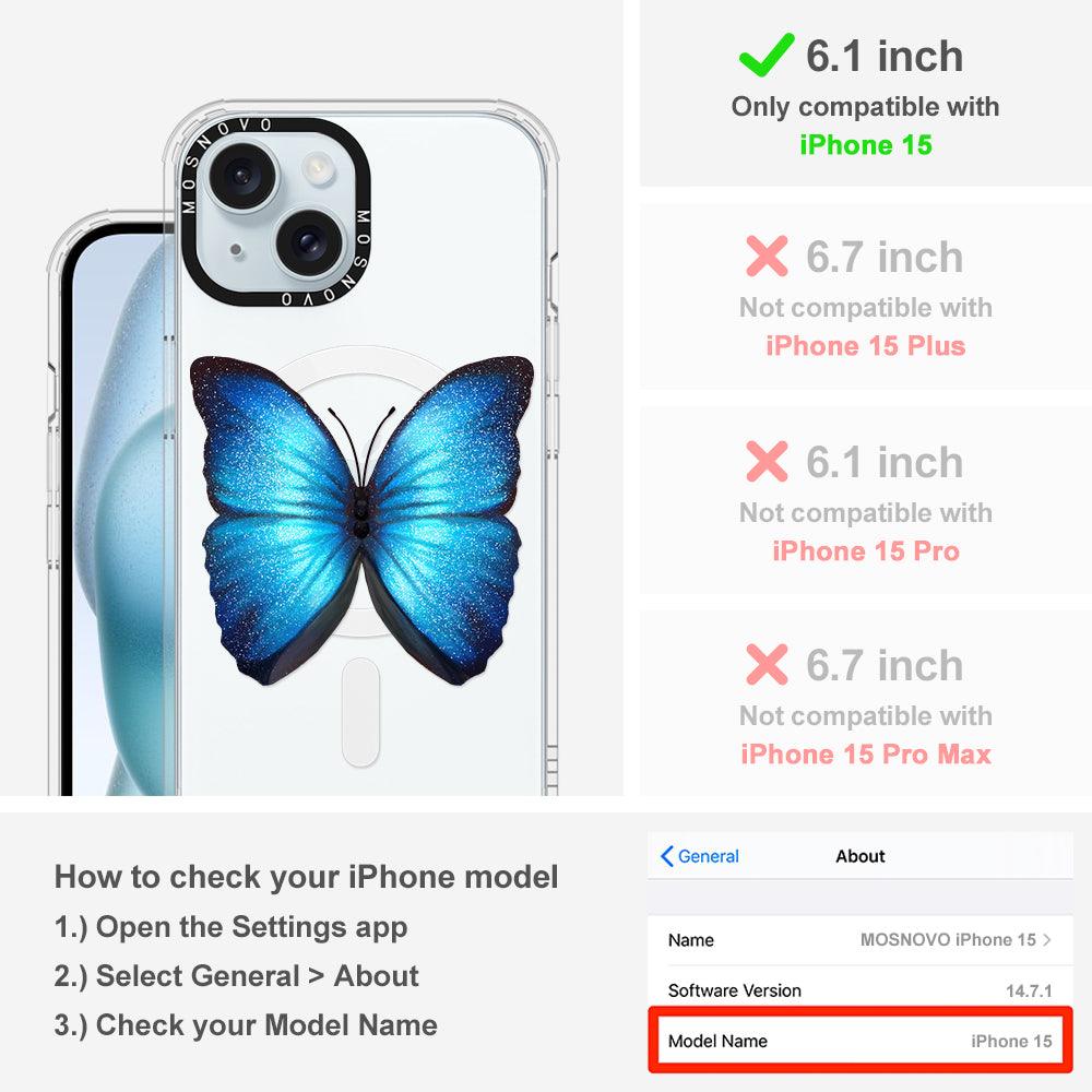 Shimmering Butterfly Phone Case - iPhone 15 Case - MOSNOVO