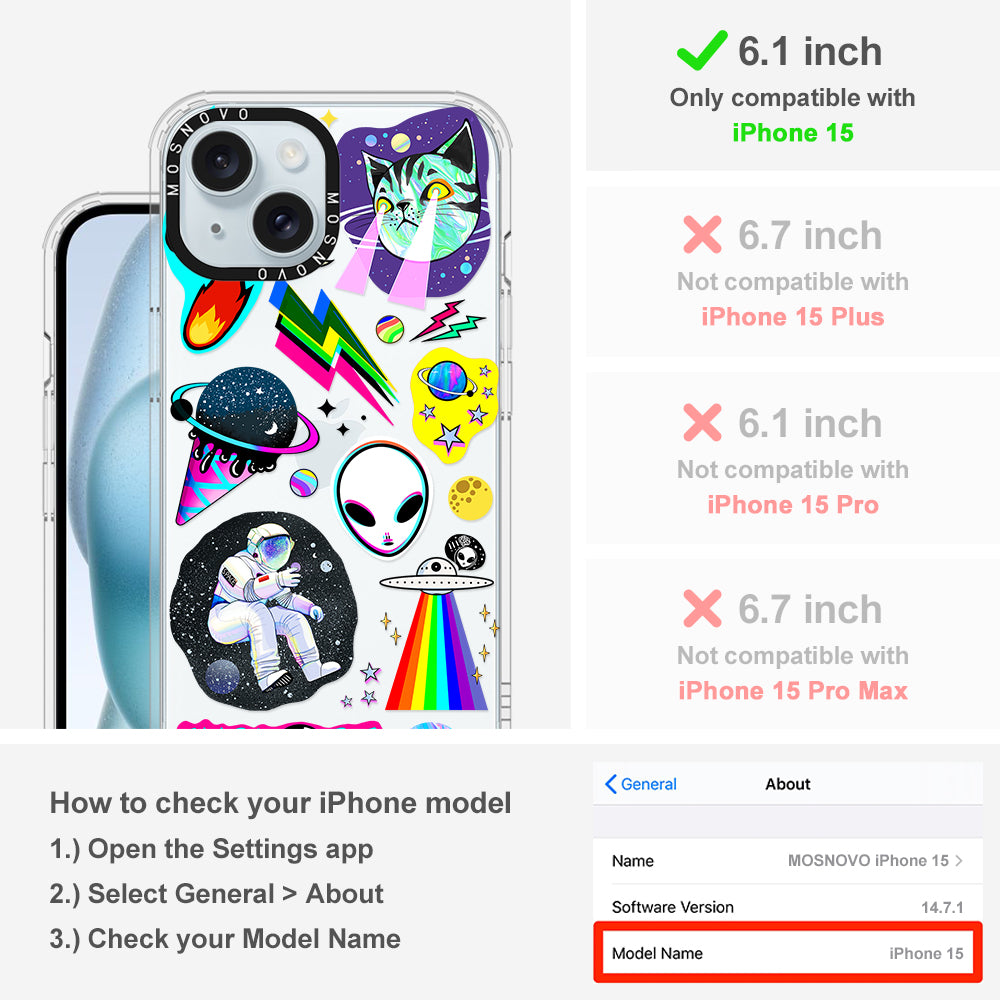 Sci-Fi Stickers Phone Case - iPhone 15 Case - MOSNOVO