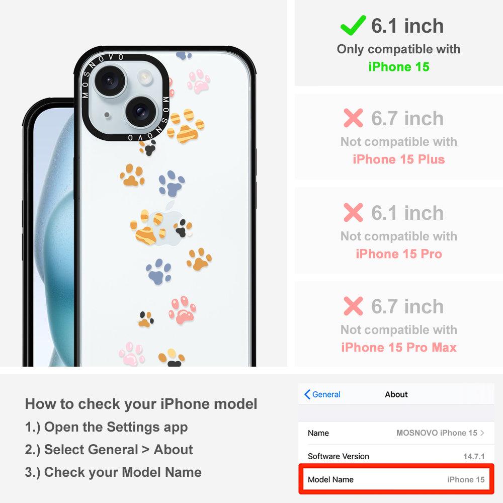 Colorful Paw Phone Case - iPhone 15 Case - MOSNOVO